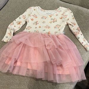 Posh peanut Clemence long sleeve tulle dress